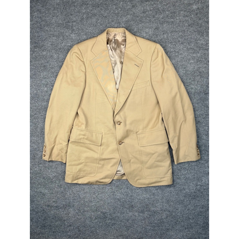 Norman Hilton Dayton's Vintage Mens Tan Wool Blazer Sport Coat Two Button 38R